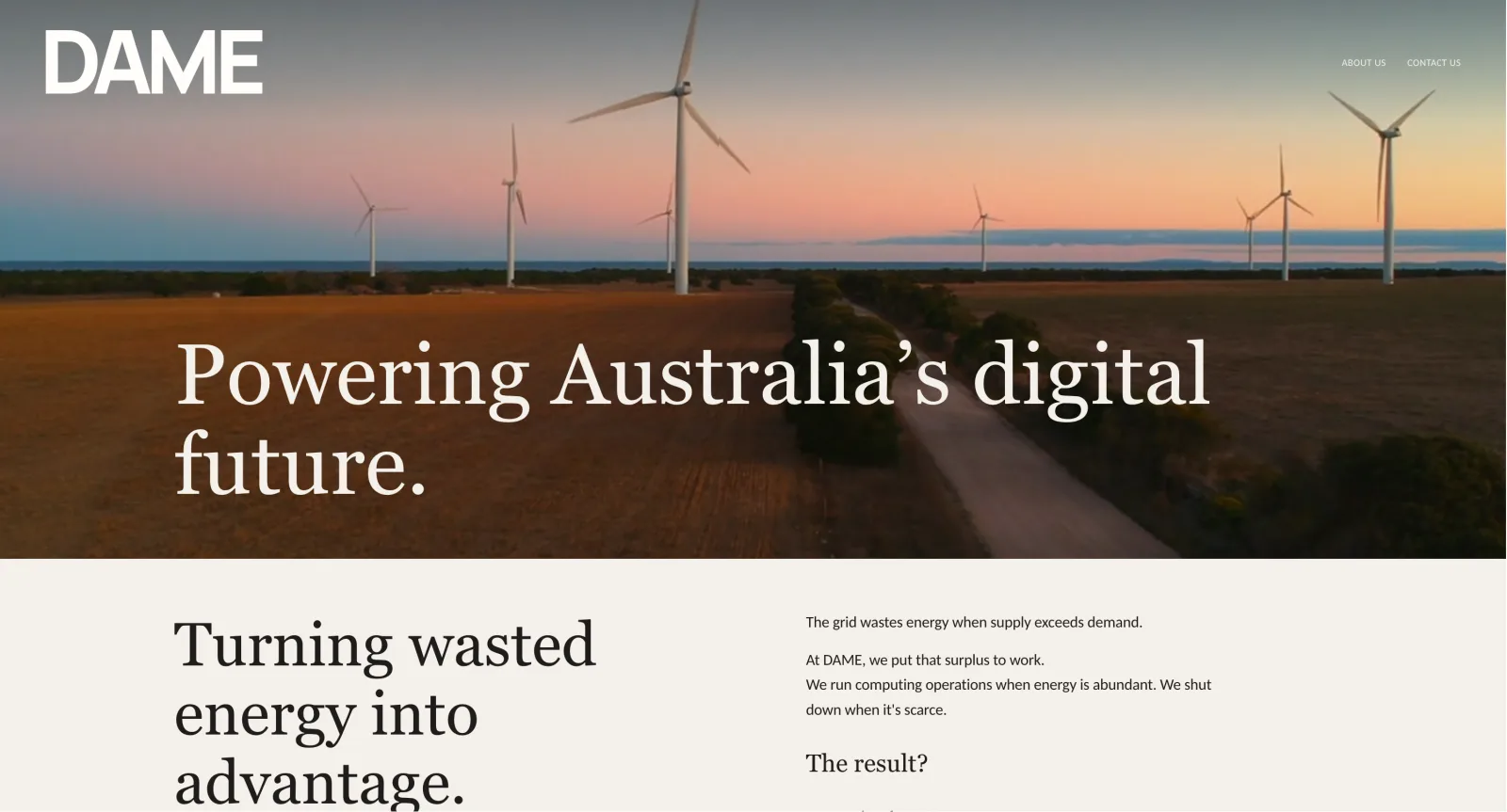 Dame.energy — the operator-facing platform for spot-price-driven mining automation.